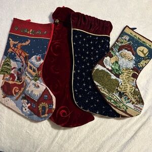 Festive Christmas Stockings Set